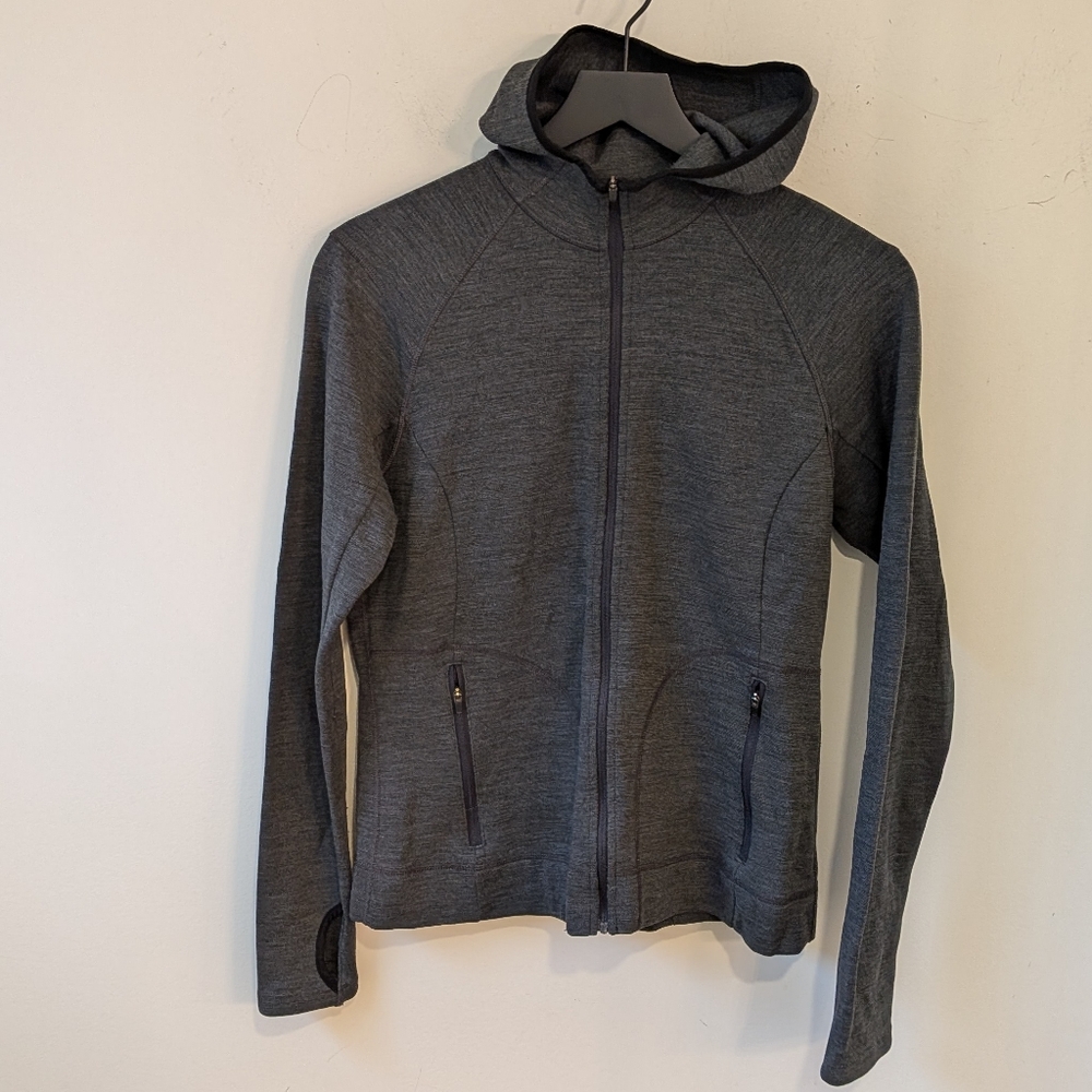 Ibex Charcoal Women's Full-Zip Hoodie